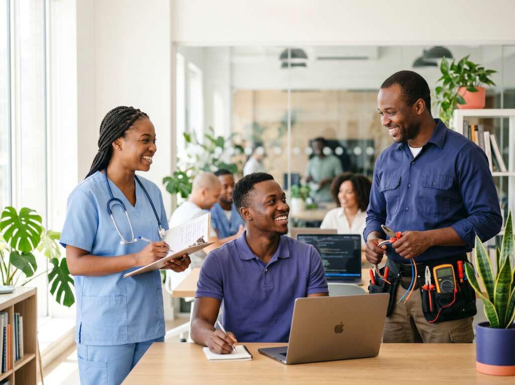 In demand jobs abroad for Nigerians including healthcare, tech and skilled trades.