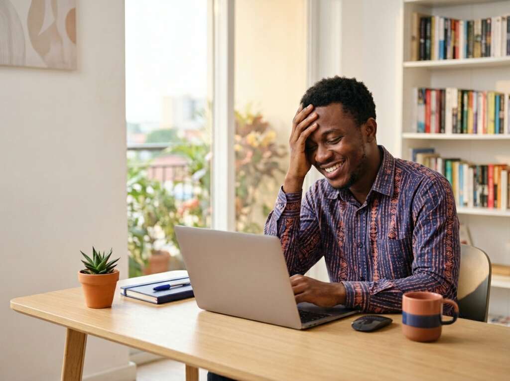 A Nigerian student winning a fully funded scholarship to study abroad.
