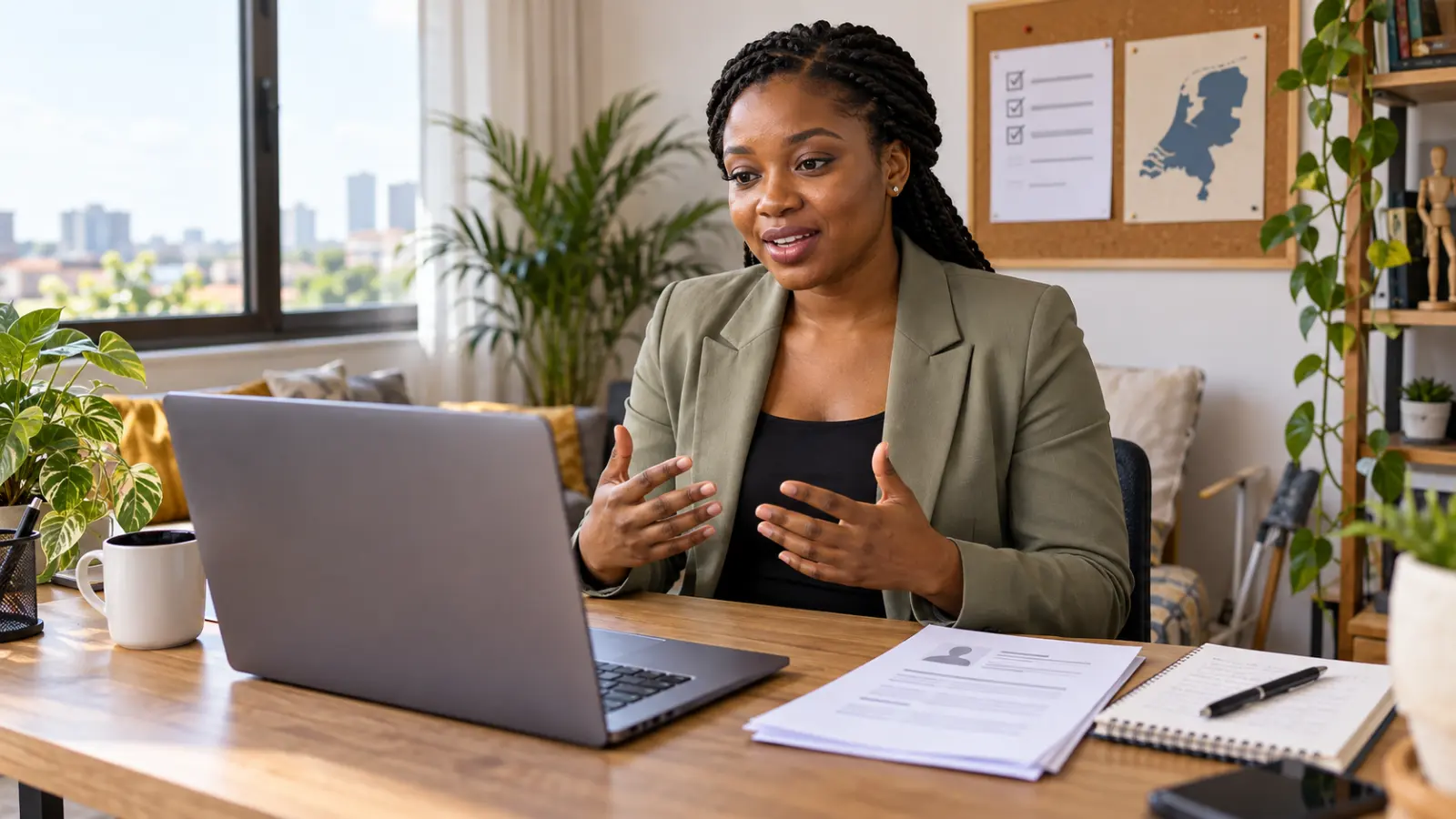Nigerian professional preparing for a Netherlands job interview